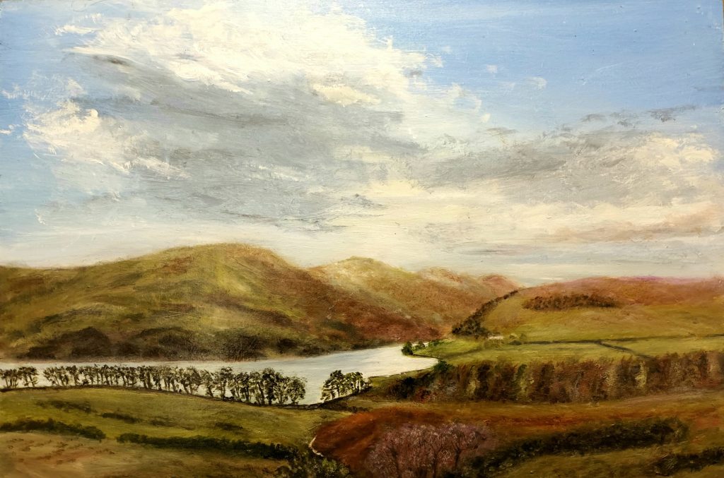 Commissioned painting of Pentland Hills, Scotland